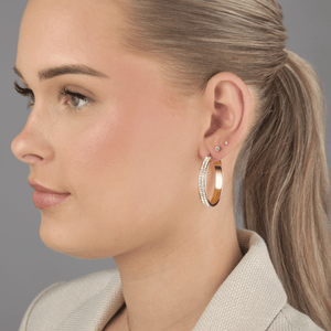 Creolen Strass Gold groß