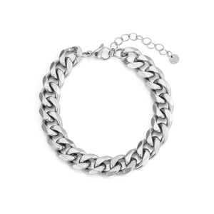 Cuban Armband 10 mm Silber