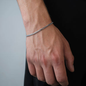 Cuban Armband 4 mm Silber