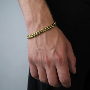 Cuban Armband 8 mm Gold