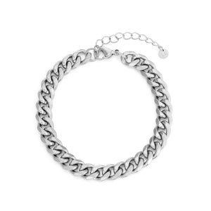 Cuban Armband 8 mm Silber