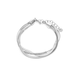 Dreilagiges Lux Armband Silber
