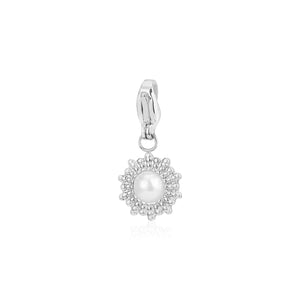 DYO Blume mit Perle Silber