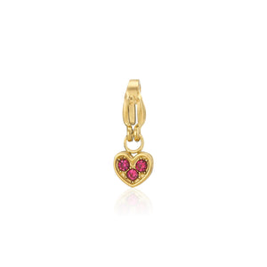DYO Herz mit rotem Stein Gold