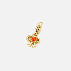 DYO Schleife mit rotem Stein Gold