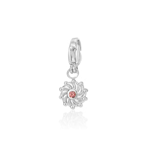 DYO Sonne mit rosa Stein Silber