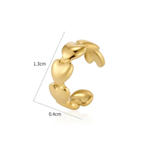 Ear Cuff Fancy Herzen Gold
