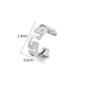 Ear Cuff Luxus-Muster Silber