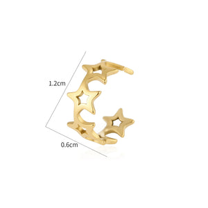 Ear Cuff verbundene Sterne Gold