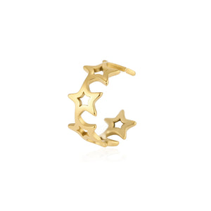 Ear Cuff verbundene Sterne Gold