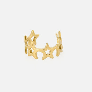Ear Cuff verbundene Sterne Gold