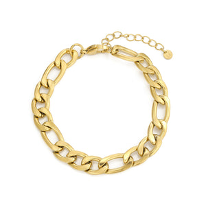 Figaro Armband 10 mm Gold