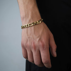 Figaro Armband 10 mm Gold