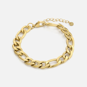 Figaro Armband 10 mm Gold