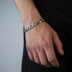 Figaro Armband 10 mm Silber