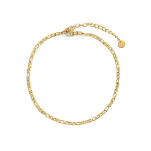 Figaro Armband 2 mm Gold