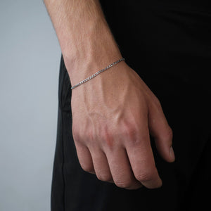 Figaro Armband 2 mm Silber