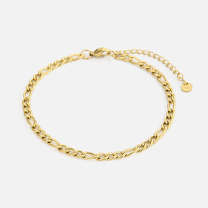 Figaro Armband 4 mm Gold