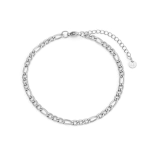 Figaro Armband 4 mm Silber