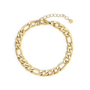 Figaro Armband 8 mm Gold