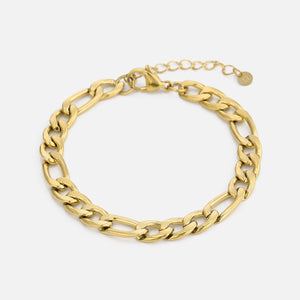 Figaro Armband 8 mm Gold