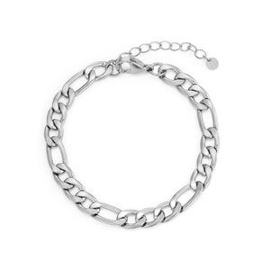 Figaro Armband 8 mm Silber