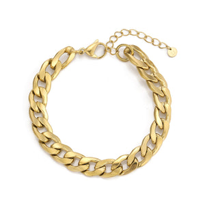 Flache Gliederarmband 10 mm Gold