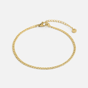 Flache Gliederarmband 2 mm Gold