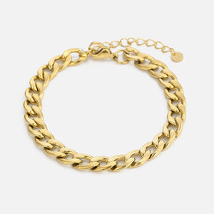 Flache Gliederarmband 8 mm Gold