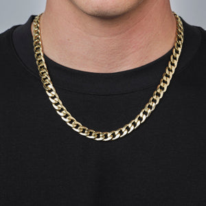 Flache Gliederkette 10 mm Gold