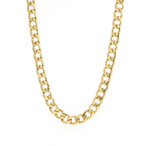 Flache Gliederkette 10 mm Gold