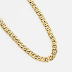 Flache Gliederkette 10 mm Gold