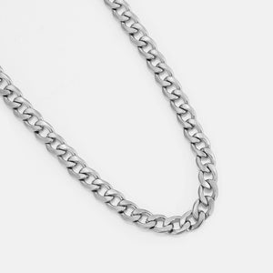 Flache Gliederkette 10 mm Silber