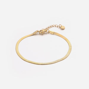 Flaches Armband 2mm Gold