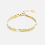 Flaches Armband 4mm Gold