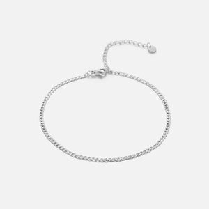 Fußkettchen Cuban 2mm Silber