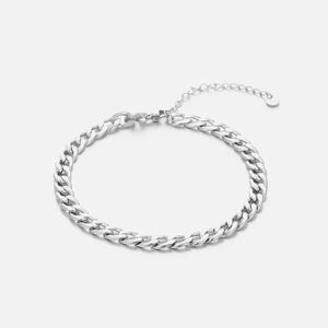 Fußkettchen Cuban 6mm Silber
