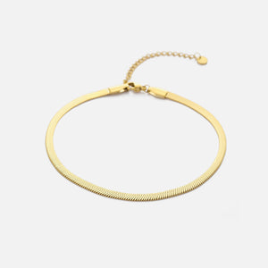 Fußkettchen flache Glieder 2mm Gold