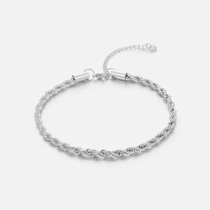 Fußkettchen gedreht 4mm Silber