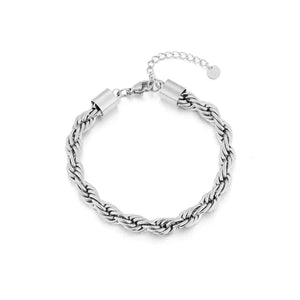 Fußkettchen gedreht 6mm Silber
