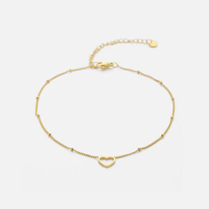 Fußkettchen Herz Gold