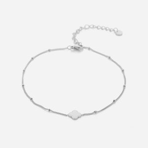 Fußkettchen Kleeblatt Silber