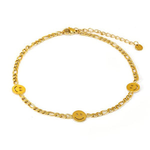 Fußkettchen Smiley Gold