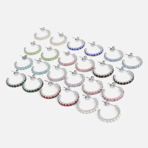 Geburtsstein Ohrringe Silber