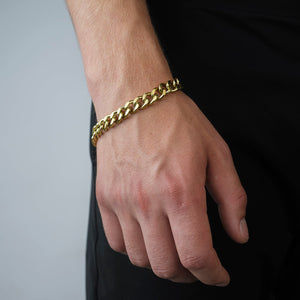 Gliederarmband 10 mm Gold