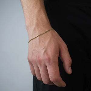 Gliederarmband 2 mm Gold