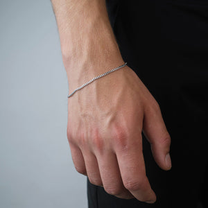 Gliederarmband 2 mm Silber