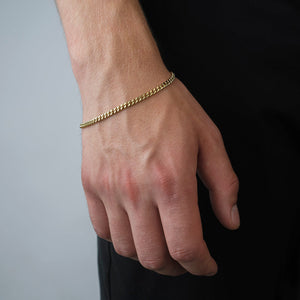 Gliederarmband 4 mm Gold