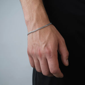 Gliederarmband 4 mm Silber
