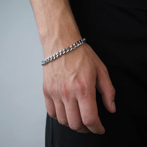 Gliederarmband 8 mm Silber